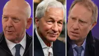 David Solomon, Jamie Dimon і Ted Pick — CEO Goldman Sachs, JPMorgan і Morgan Stanley